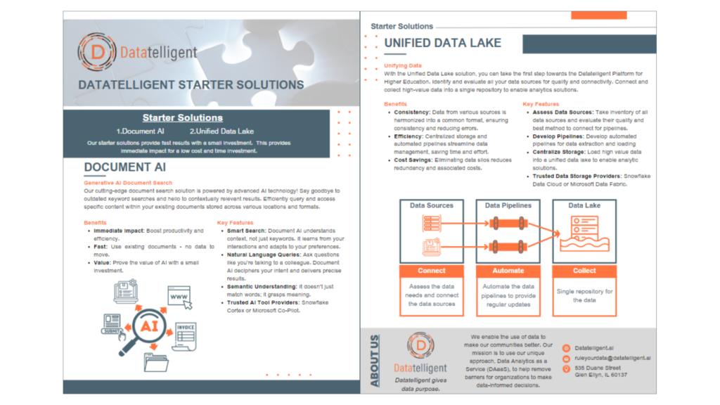 Datatelligent Starter Solution - download informational sheet