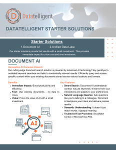 Datatelligent Starter Solutions cover page