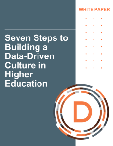 Seven Steps to Building a Data-Driven Culture in Higher Education Cover