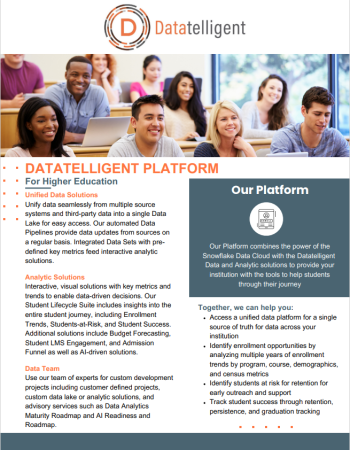 Datatelligent Platform for Higher Education
